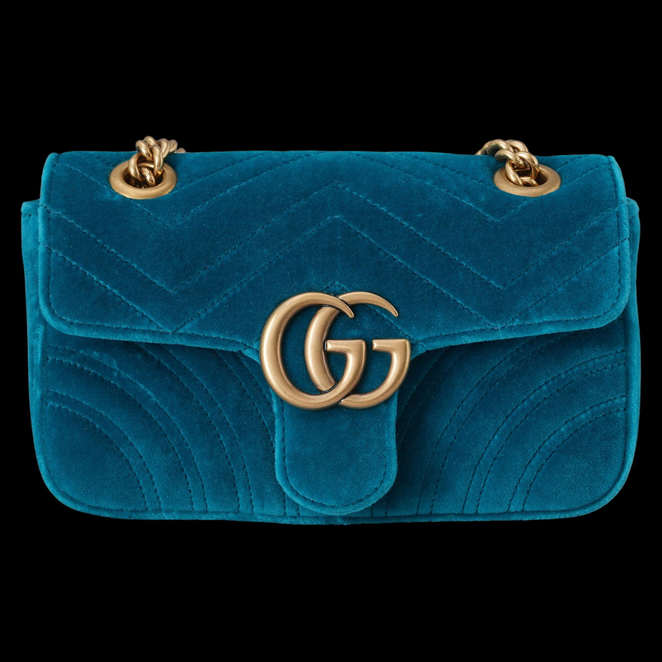 GUCCI(USED)구찌 446744 벨벳 GG마몽 마틀라세 체인 숄더백