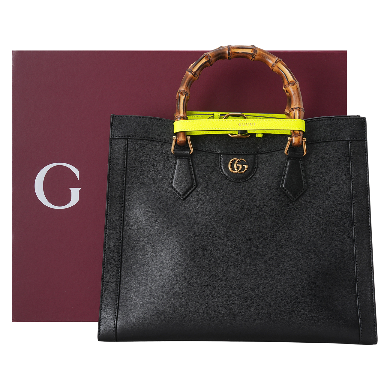 GUCCI(USED)구찌 655658 다이애나 뱀부 숄더백 미듐