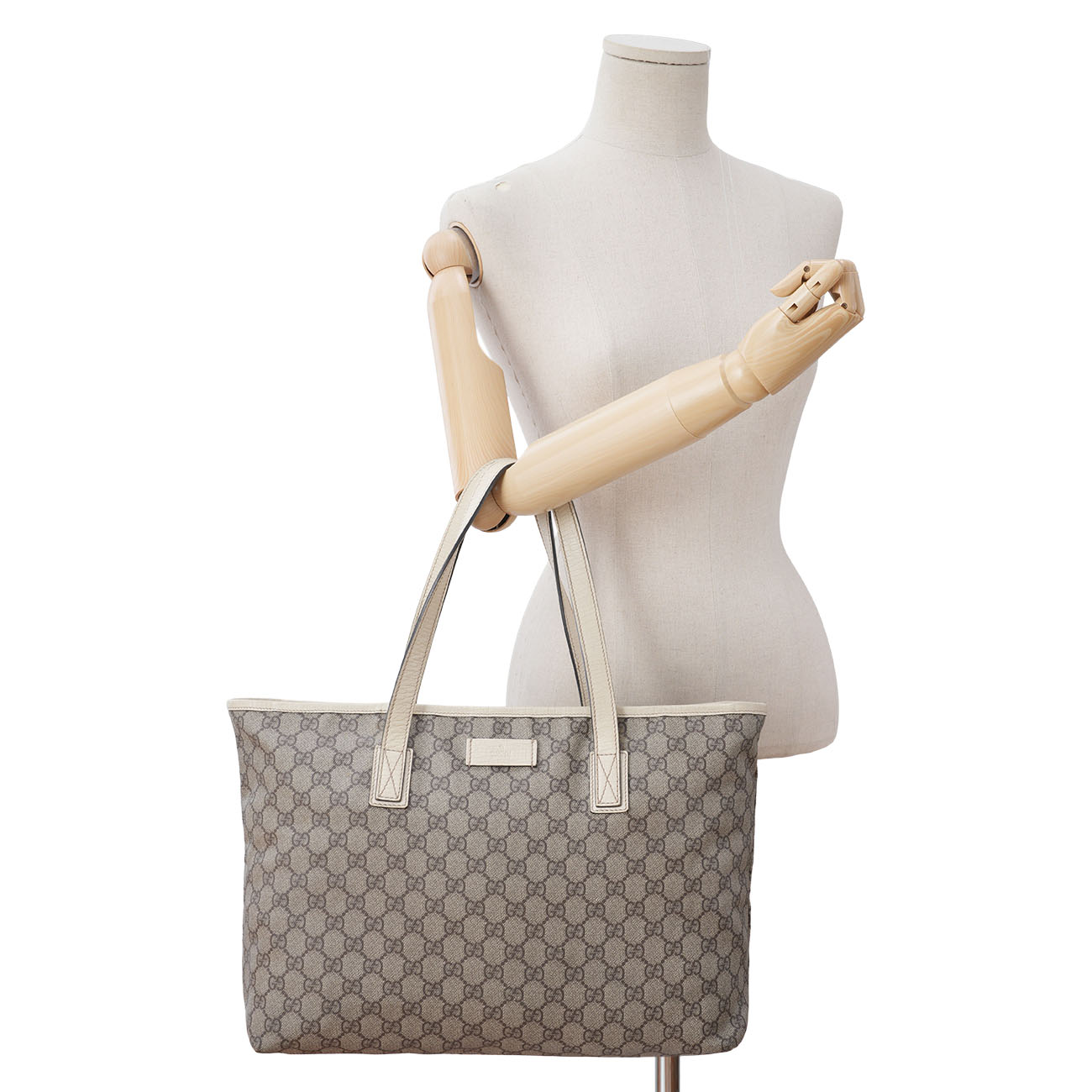 GUCCI(USED)구찌 181084 GG로고 캔버스 쇼퍼백 라지
