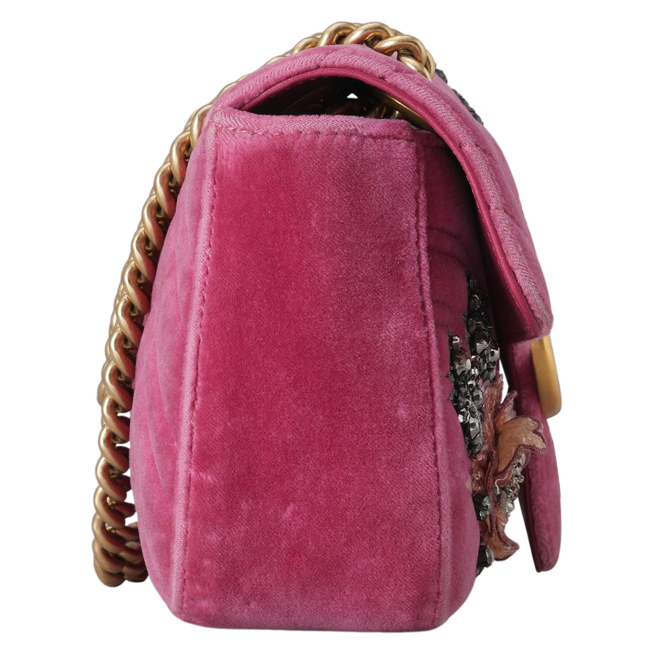 GUCCI(USED)구찌 446744 마트라세 벨벳 숄더백