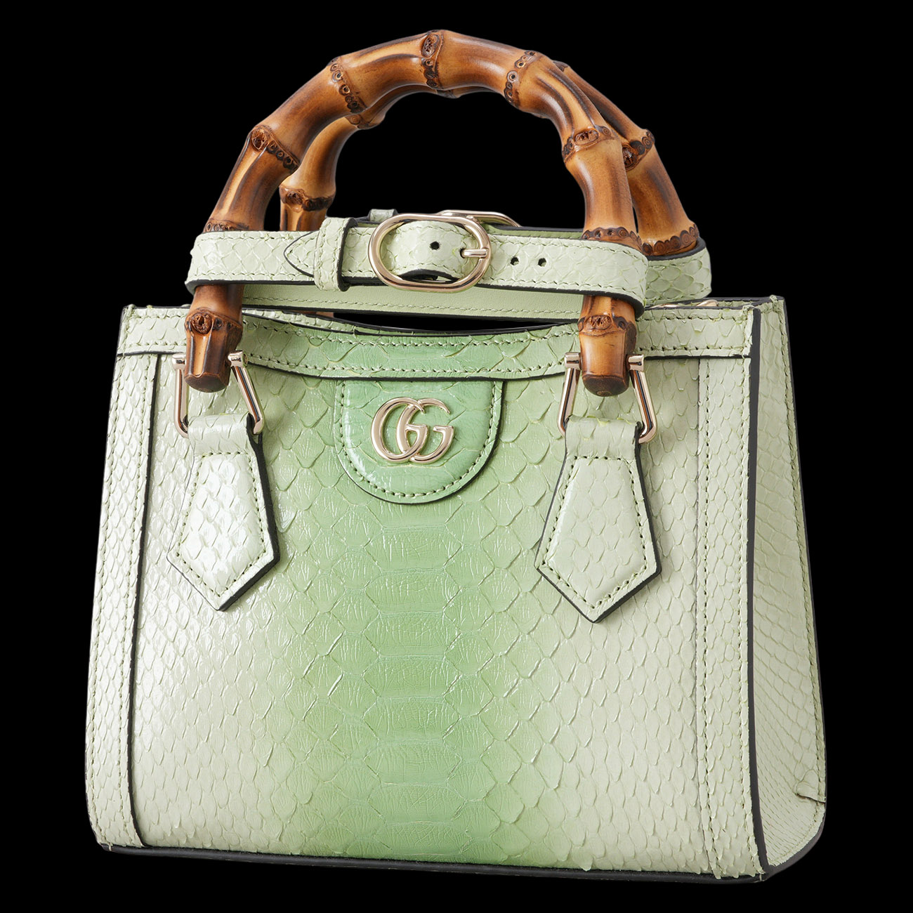 GUCCI(USED)구찌 702732 파이톤 다이애나 미니 토트백