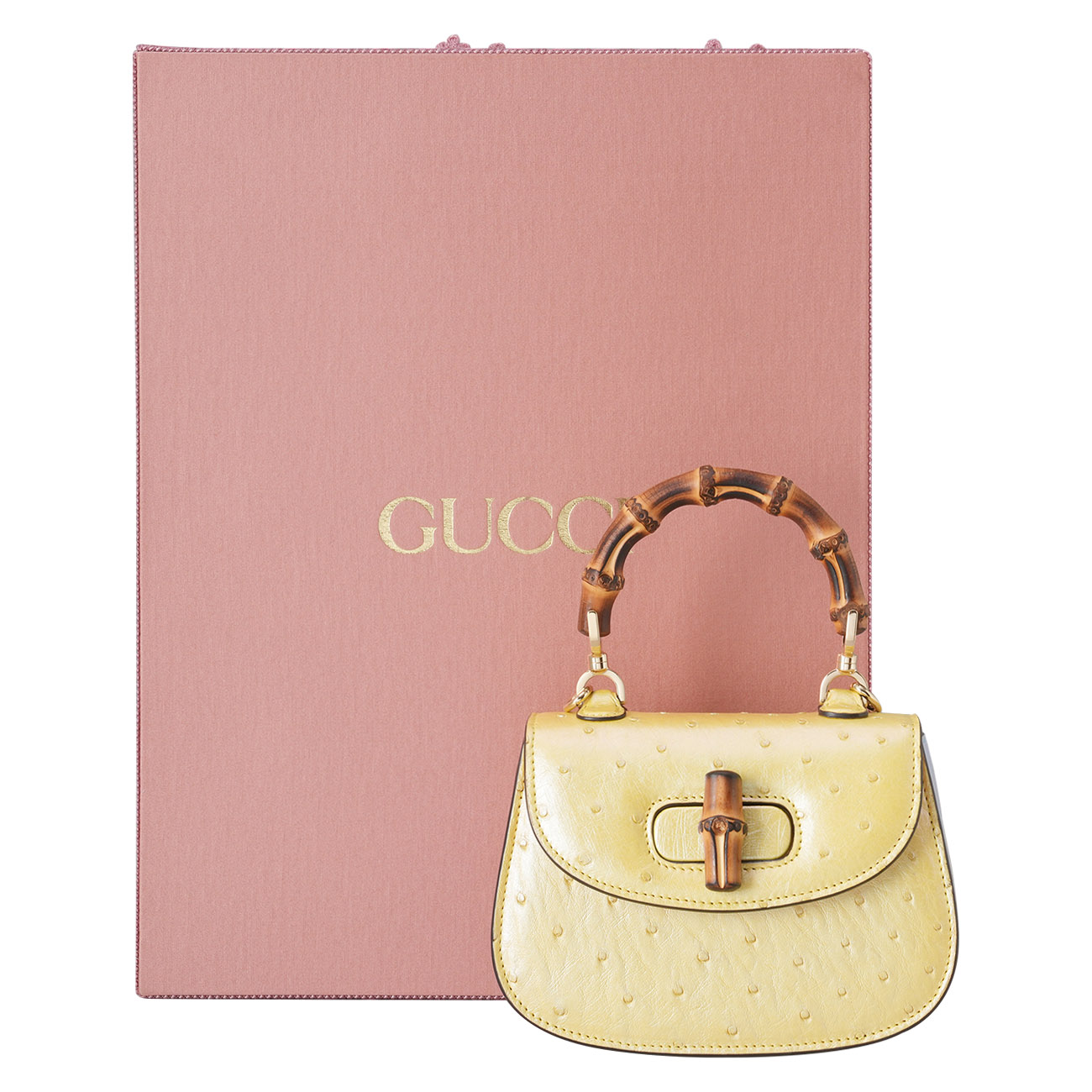 GUCCI(USED)구찌 686864 오스트리치 뱀부 1947 탑핸들 숄더백