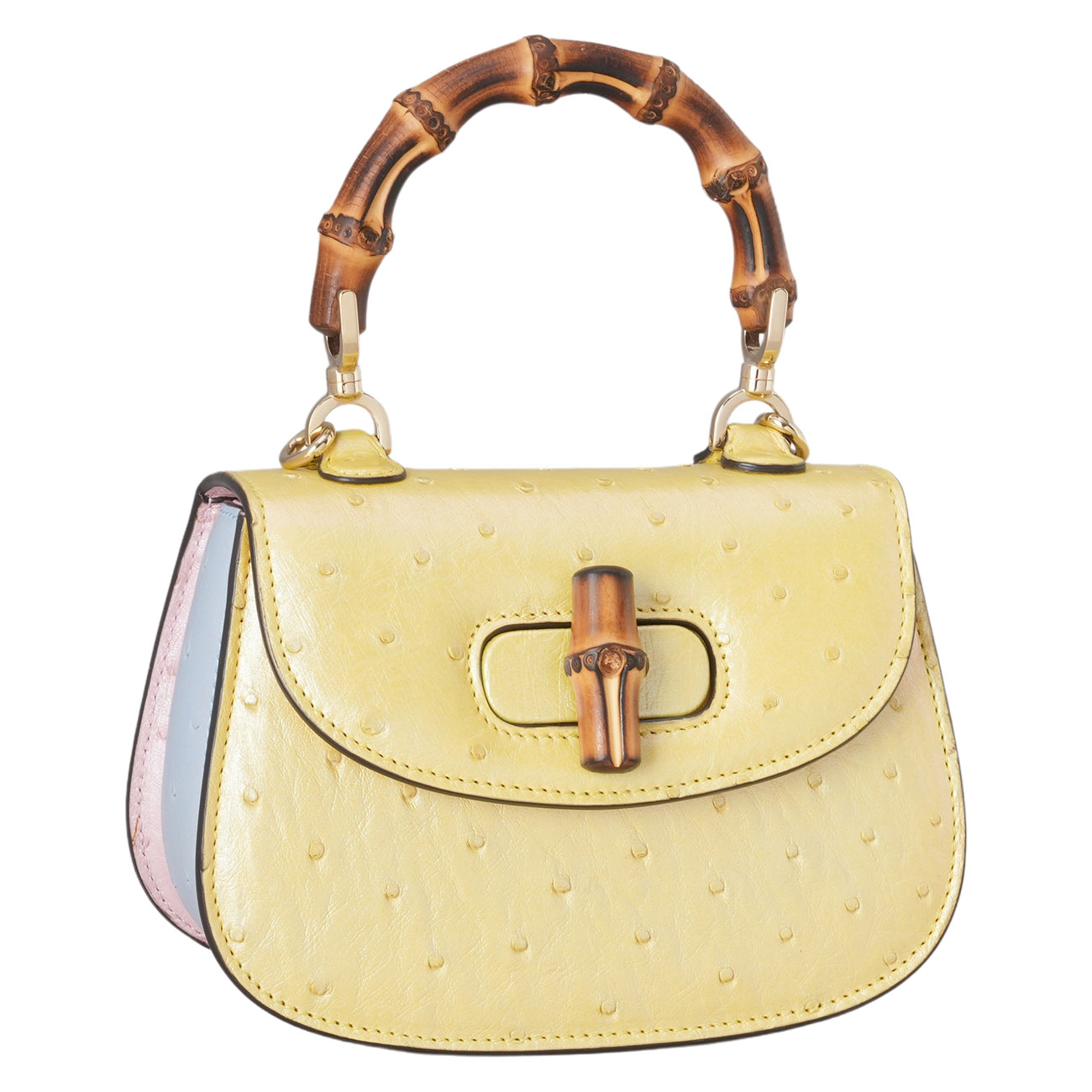 GUCCI(USED)구찌 686864 오스트리치 뱀부 1947 탑핸들 숄더백