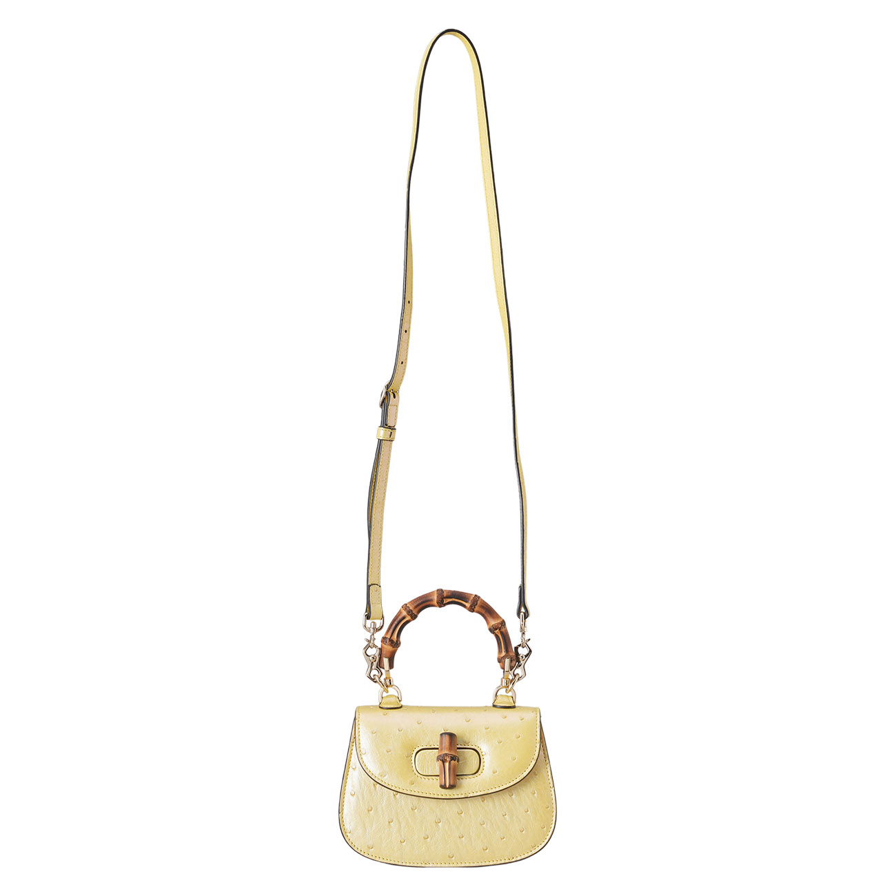 GUCCI(USED)구찌 686864 오스트리치 뱀부 1947 탑핸들 숄더백
