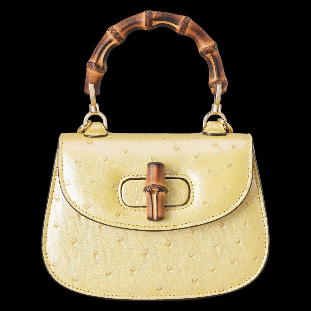 GUCCI(USED)구찌 686864 오스트리치 뱀부 1947 탑핸들 숄더백