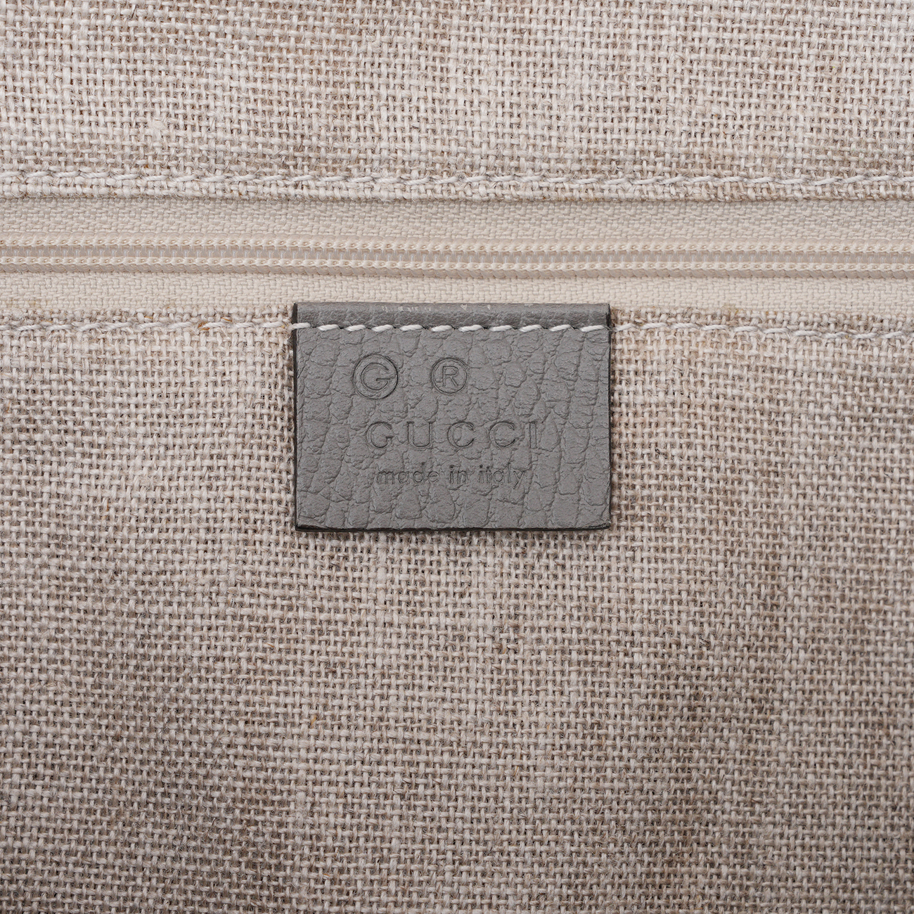 GUCCI(USED)구찌 449651 그레이 레더 더블 G 인트로킹 숄더백