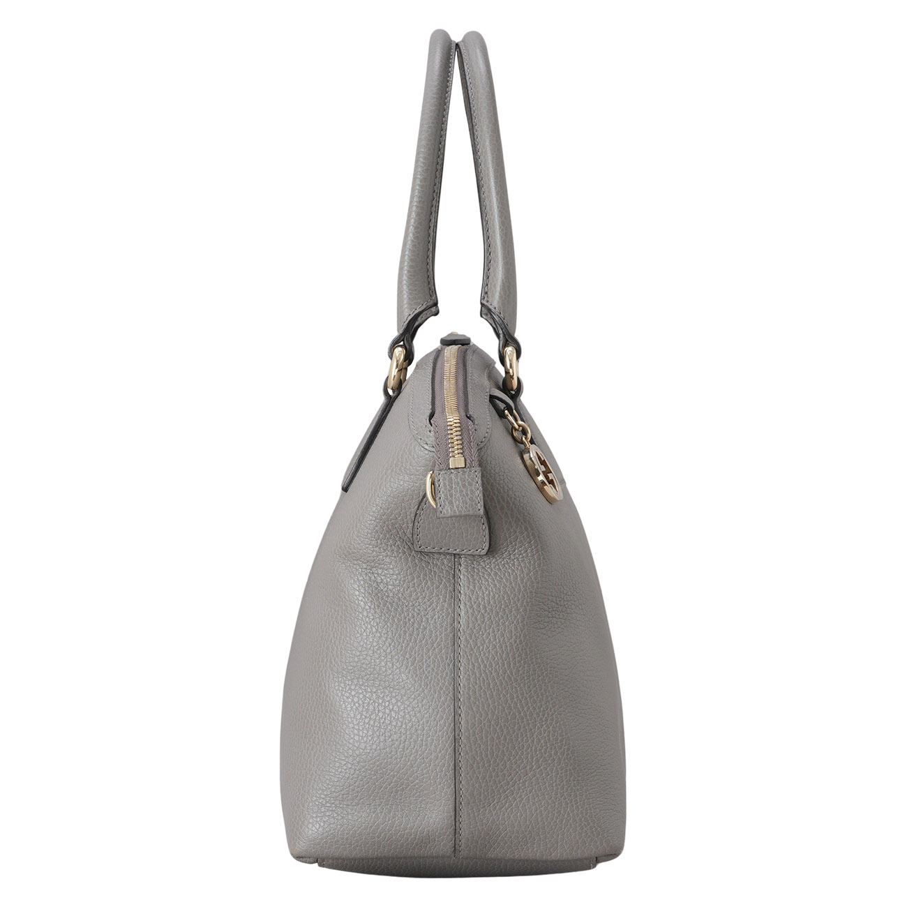 GUCCI(USED)구찌 449651 그레이 레더 더블 G 인트로킹 숄더백