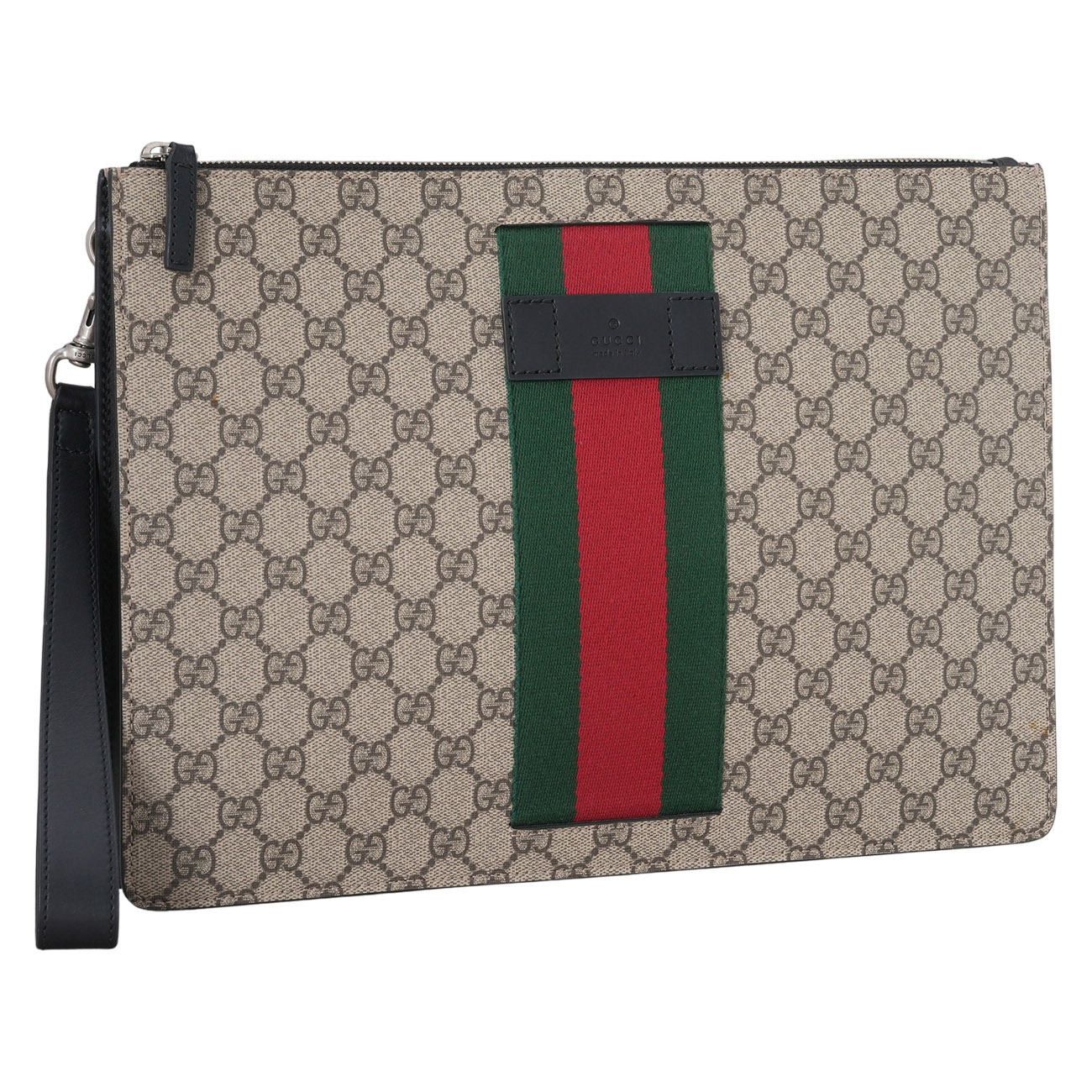 GUCCI(USED)구찌 433665 GG 수프림 삼선 스트랩 클러치