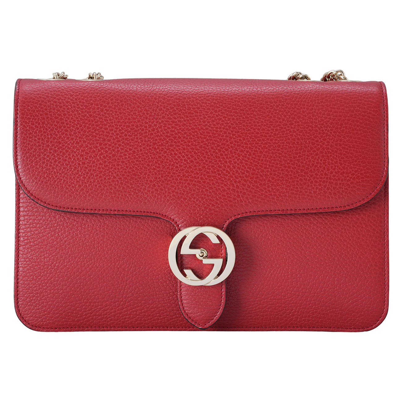 GUCCI(USED)구찌 510303 인터로킹 GG 체인 숄더백