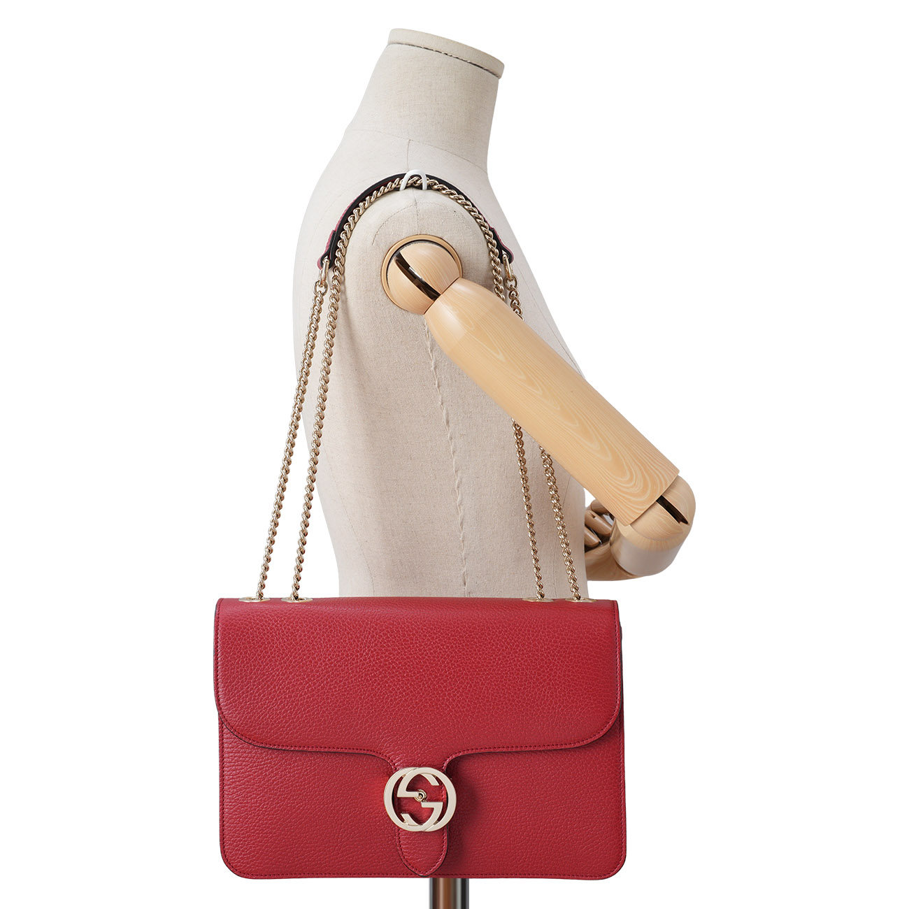 GUCCI(USED)구찌 510303 인터로킹 GG 체인 숄더백