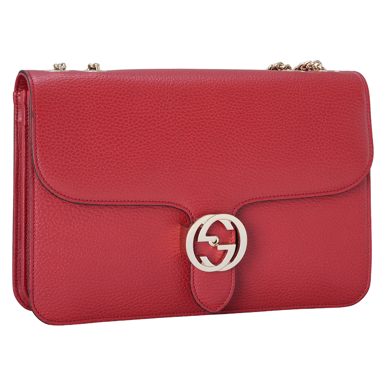 GUCCI(USED)구찌 510303 인터로킹 GG 체인 숄더백
