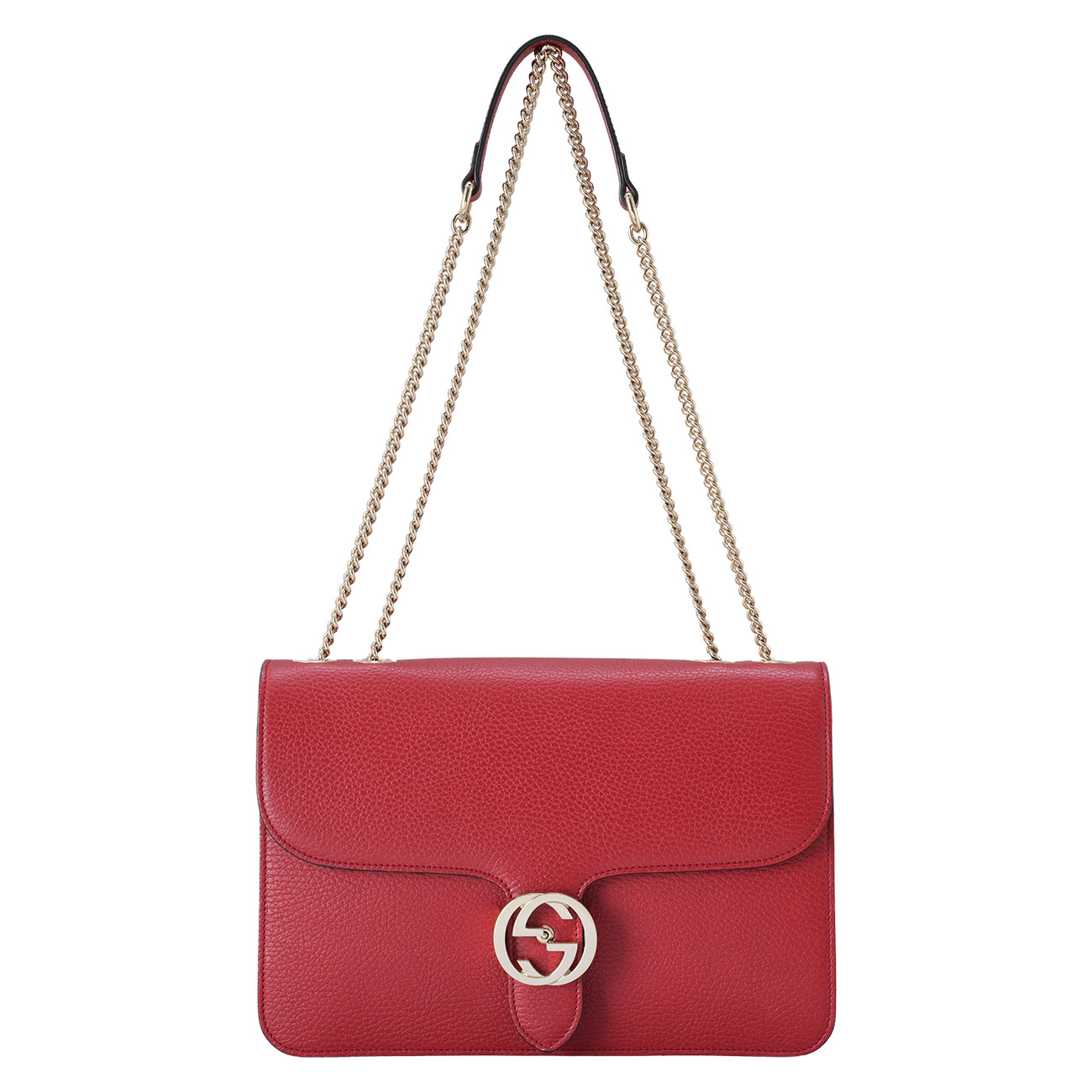 GUCCI(USED)구찌 510303 인터로킹 GG 체인 숄더백