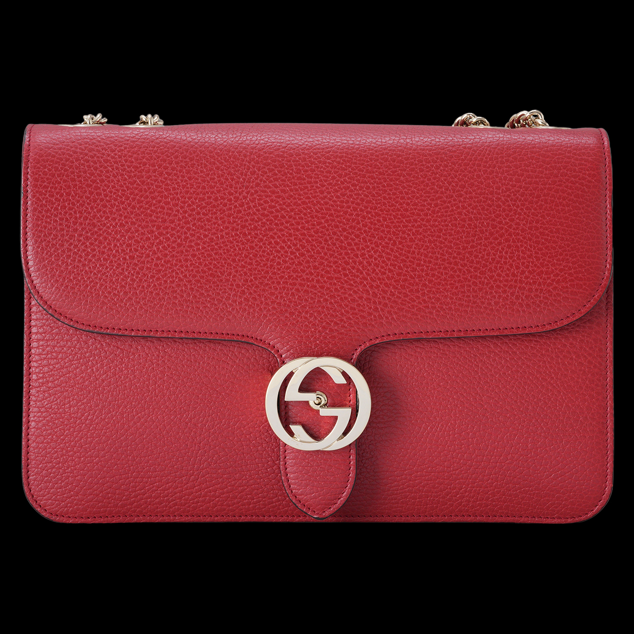 GUCCI(USED)구찌 510303 인터로킹 GG 체인 숄더백