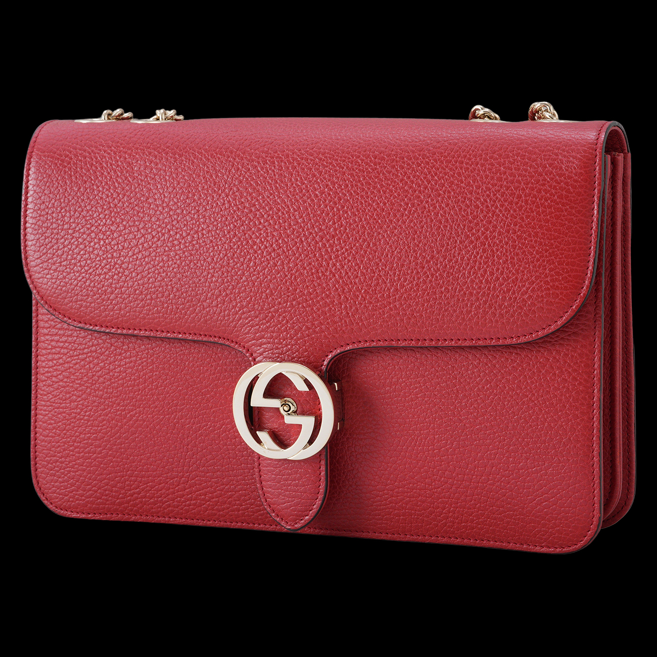 GUCCI(USED)구찌 510303 인터로킹 GG 체인 숄더백