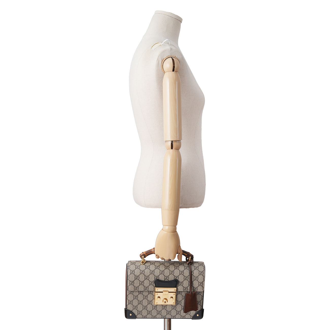 GUCCI(USED)구찌 603221 패드락 뱀부 탑핸들 숄더백