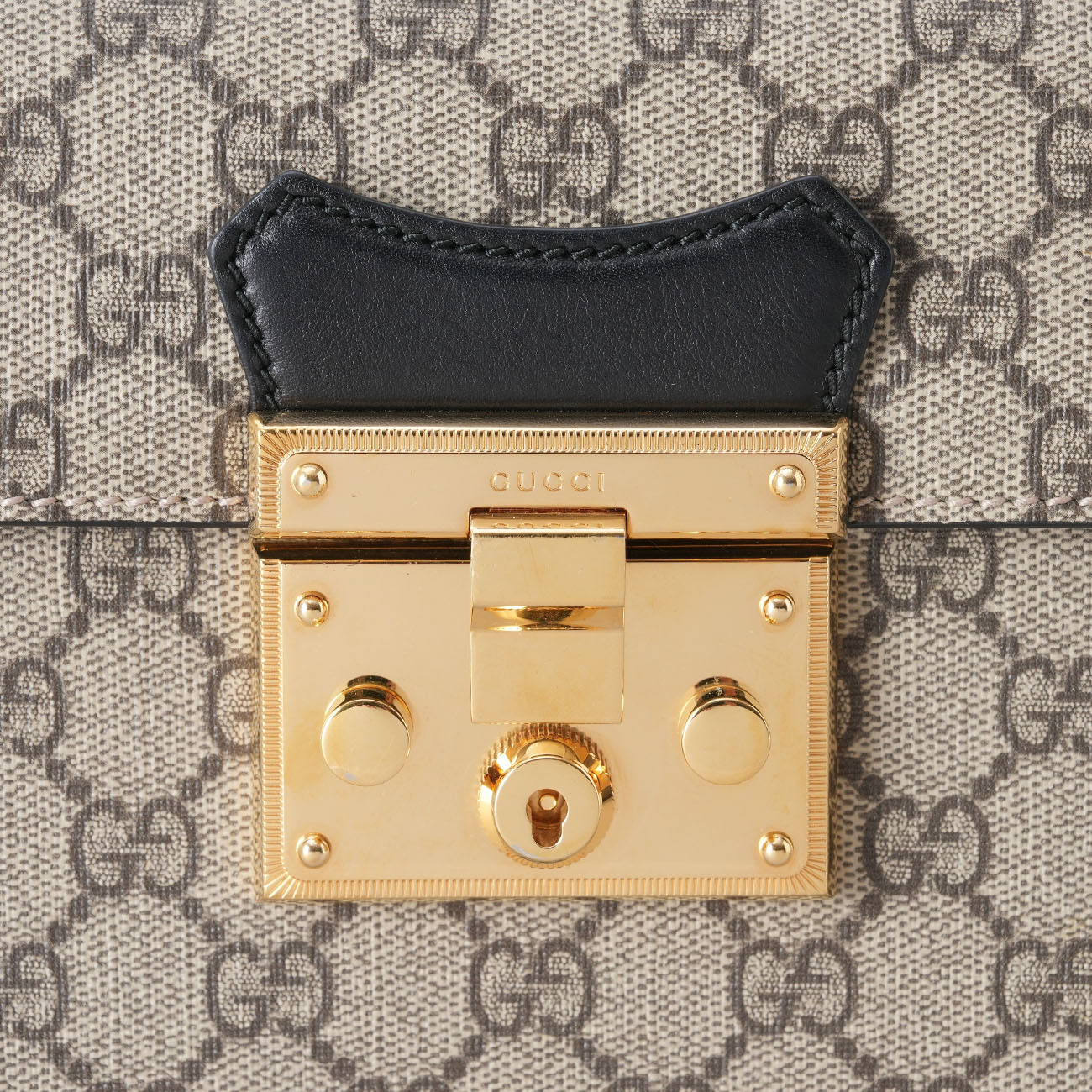 GUCCI(USED)구찌 603221 패드락 뱀부 탑핸들 숄더백