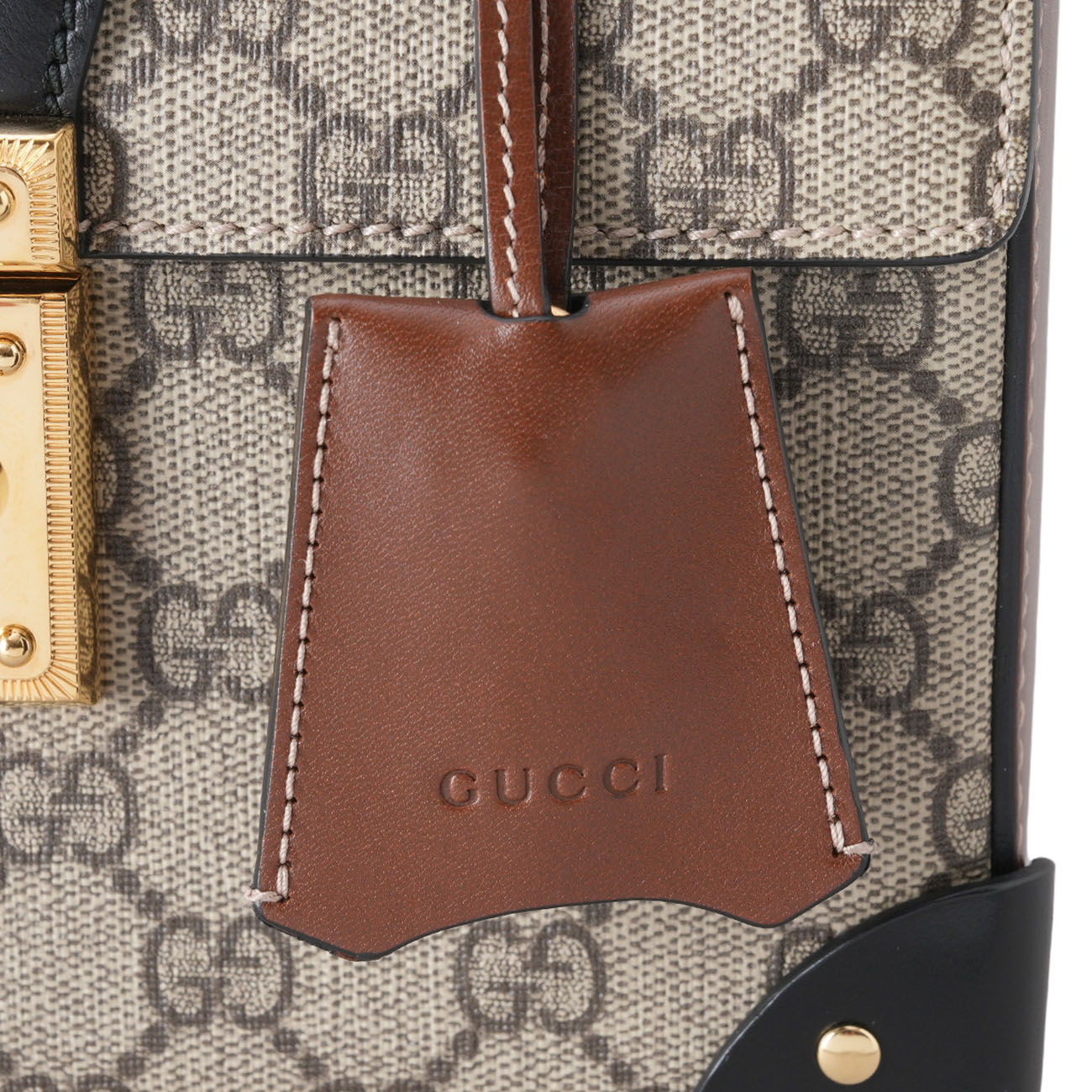 GUCCI(USED)구찌 603221 패드락 뱀부 탑핸들 숄더백