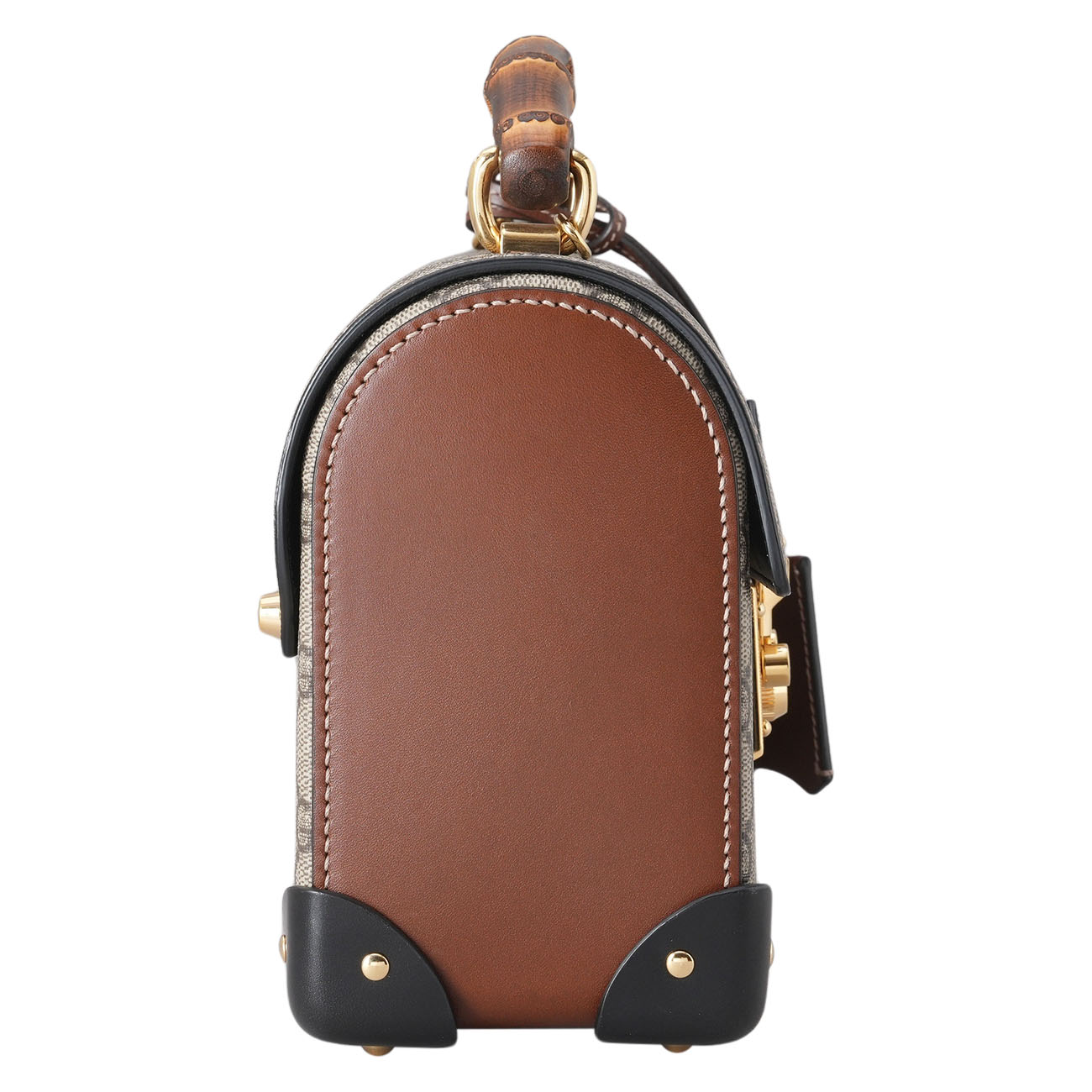 GUCCI(USED)구찌 603221 패드락 뱀부 탑핸들 숄더백