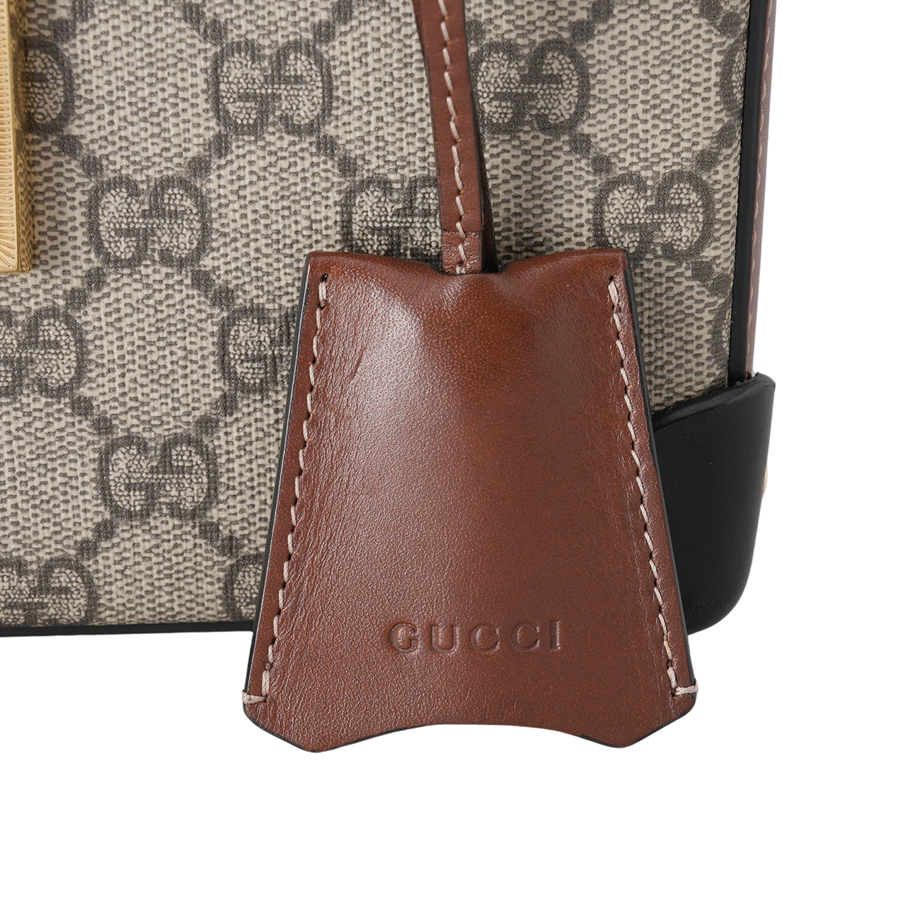 GUCCI(USED)구찌 603221 패드락 뱀부 탑핸들 숄더백