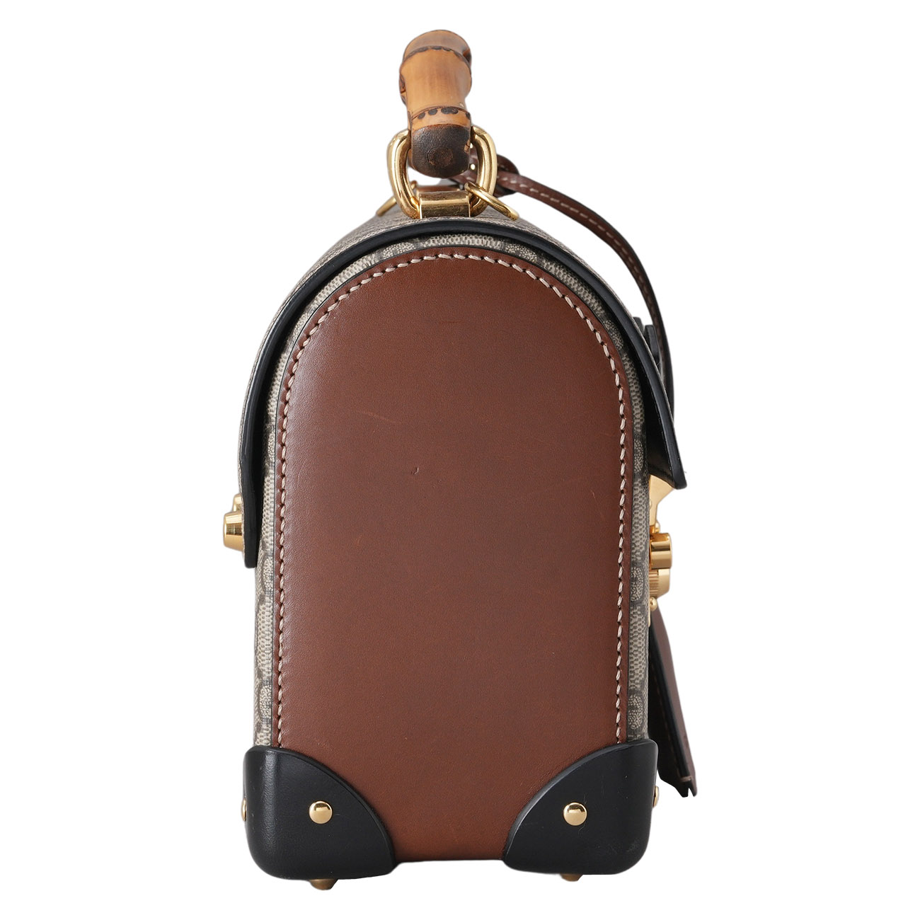 GUCCI(USED)구찌 603221 패드락 뱀부 탑핸들 숄더백