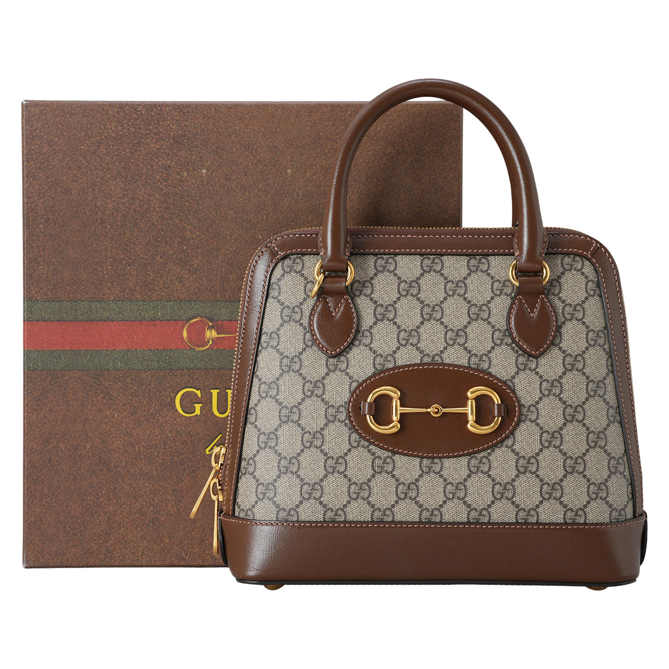 GUCCI(USED)구찌 621220 홀스빗 1955 탑핸들 숄더백 브라운