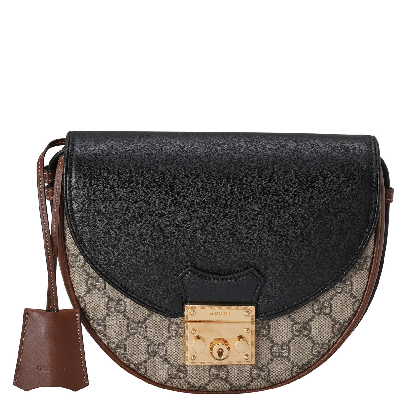 GUCCI(USED)구찌 644524 GG수프림 패드릭 하프문 숄더백