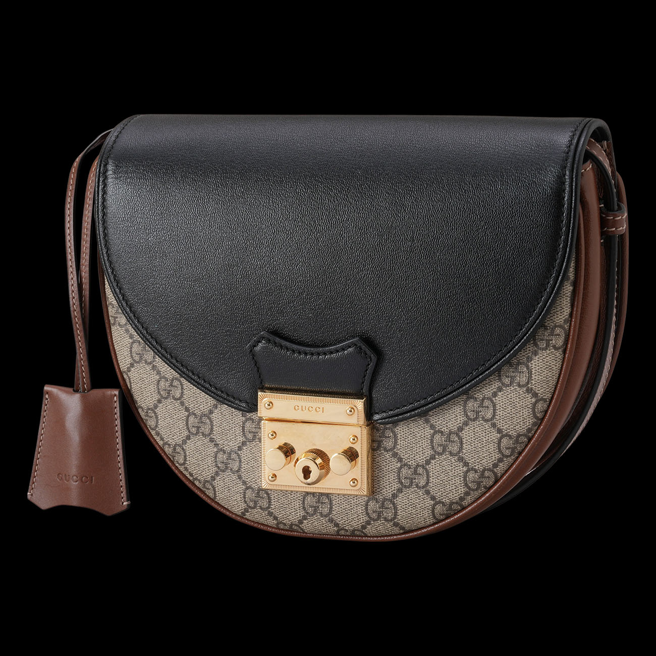 GUCCI(USED)구찌 644524 GG수프림 패드릭 하프문 숄더백