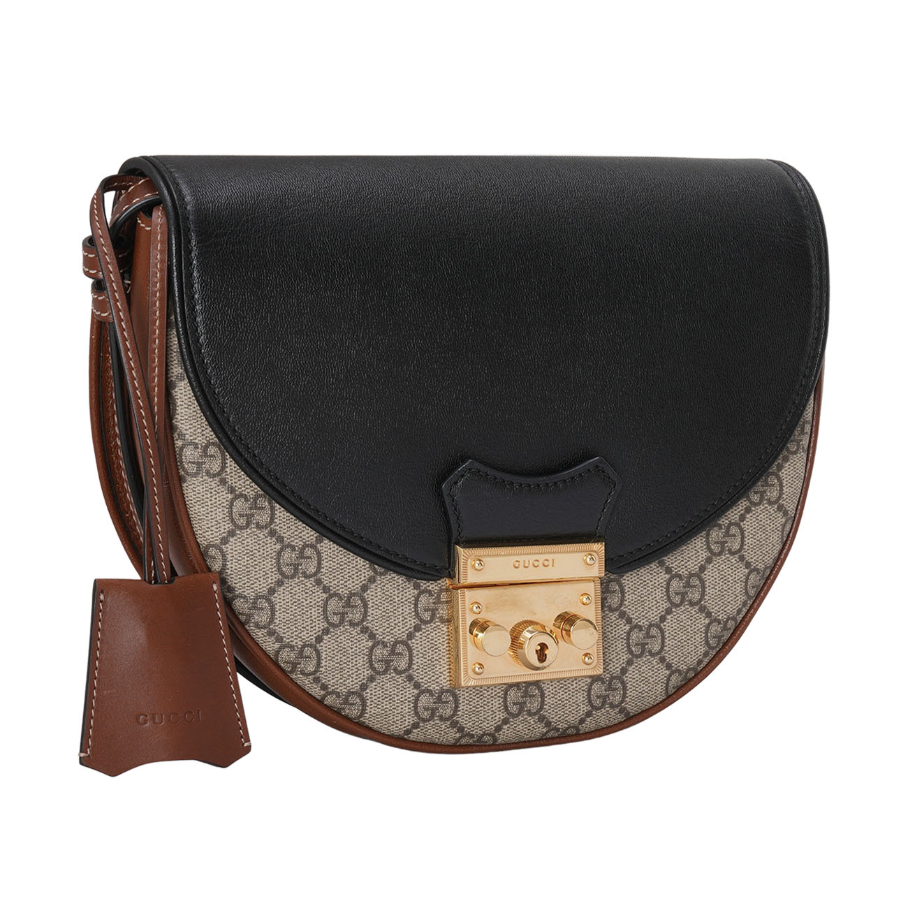 GUCCI(USED)구찌 644524 GG수프림 패드릭 하프문 숄더백