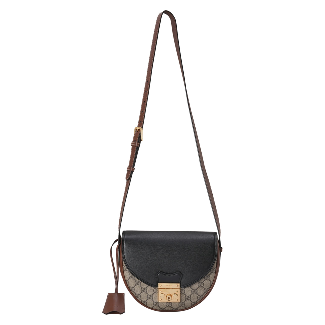 GUCCI(USED)구찌 644524 GG수프림 패드릭 하프문 숄더백
