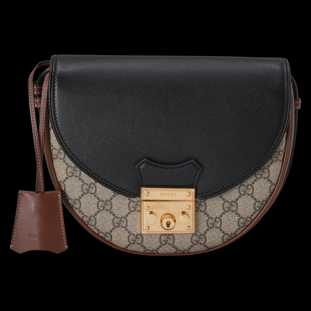 GUCCI(USED)구찌 644524 GG수프림 패드릭 하프문 숄더백