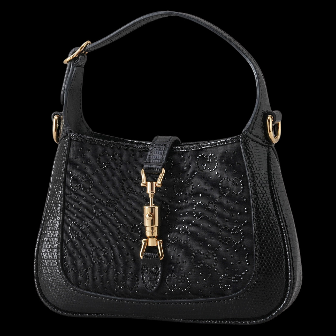 GUCCI(USED)구찌 675799 크리스탈 리자드 재키 1961 호보 미니