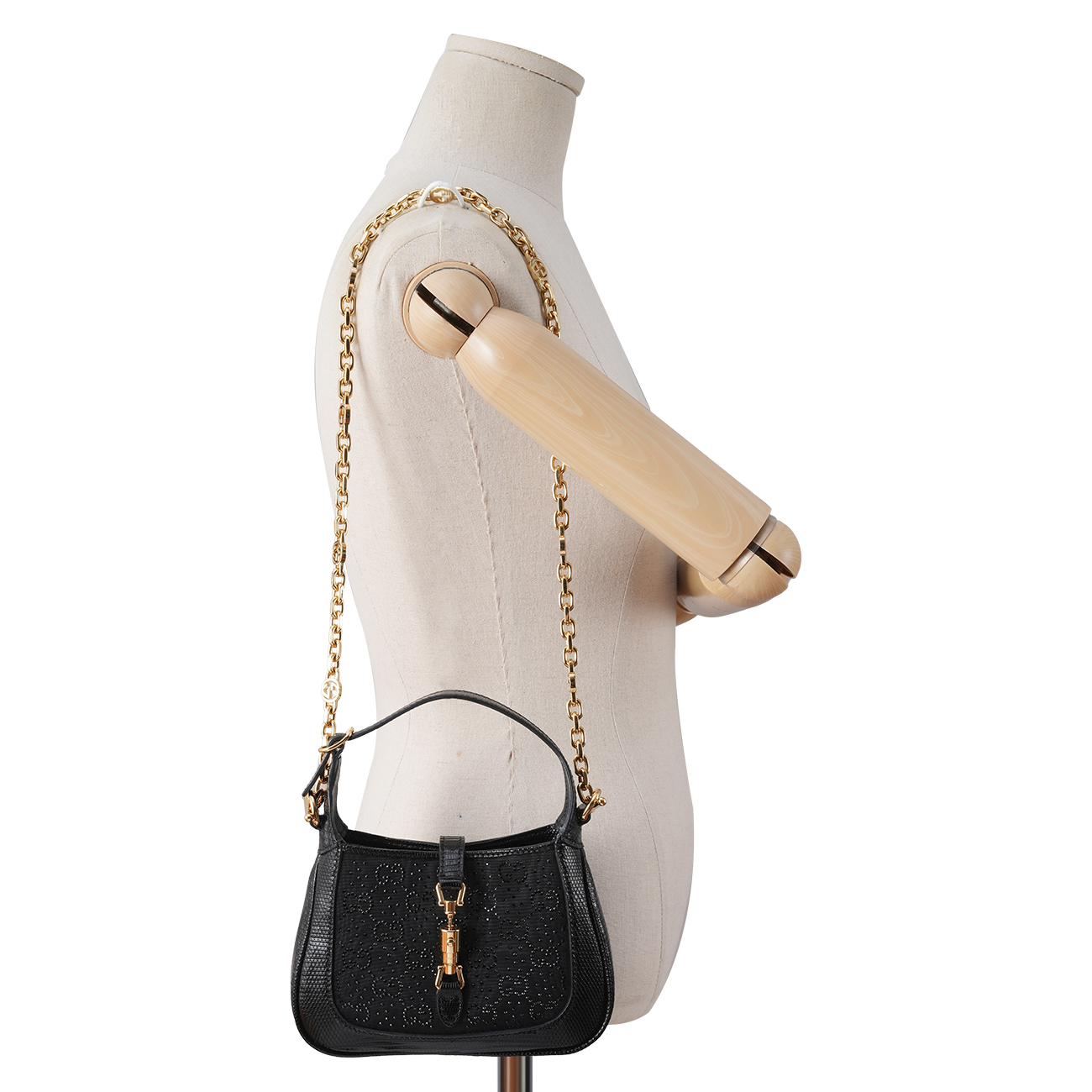 GUCCI(USED)구찌 675799 크리스탈 리자드 재키 1961 호보 미니