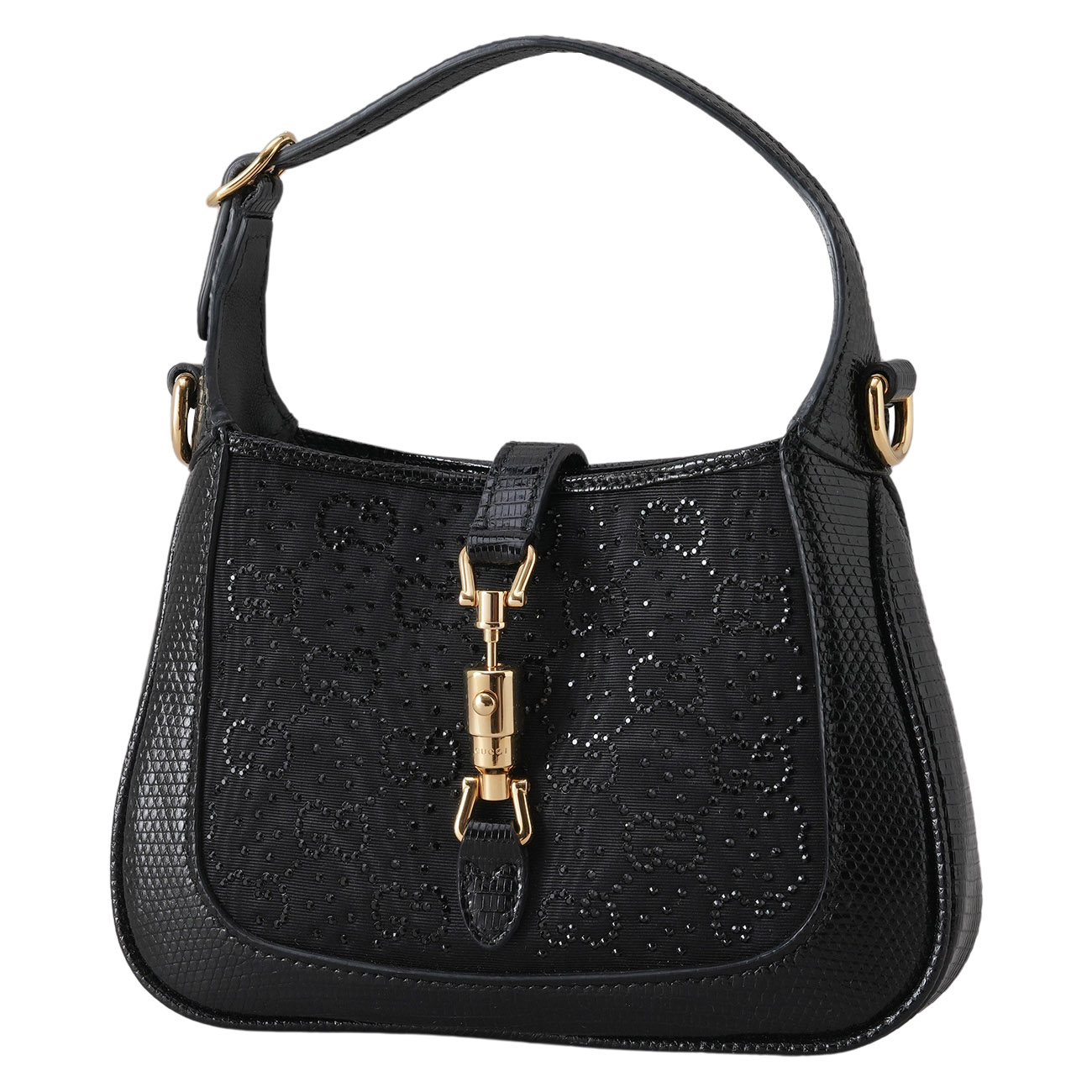 GUCCI(USED)구찌 675799 크리스탈 리자드 재키 1961 호보 미니
