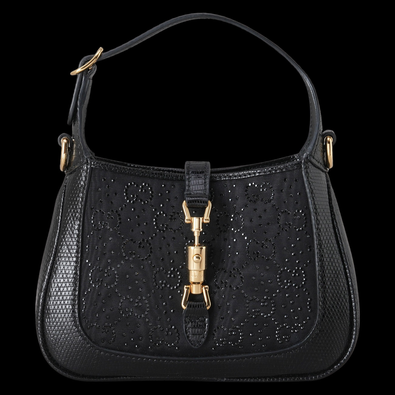 GUCCI(USED)구찌 675799 크리스탈 리자드 재키 1961 호보 미니