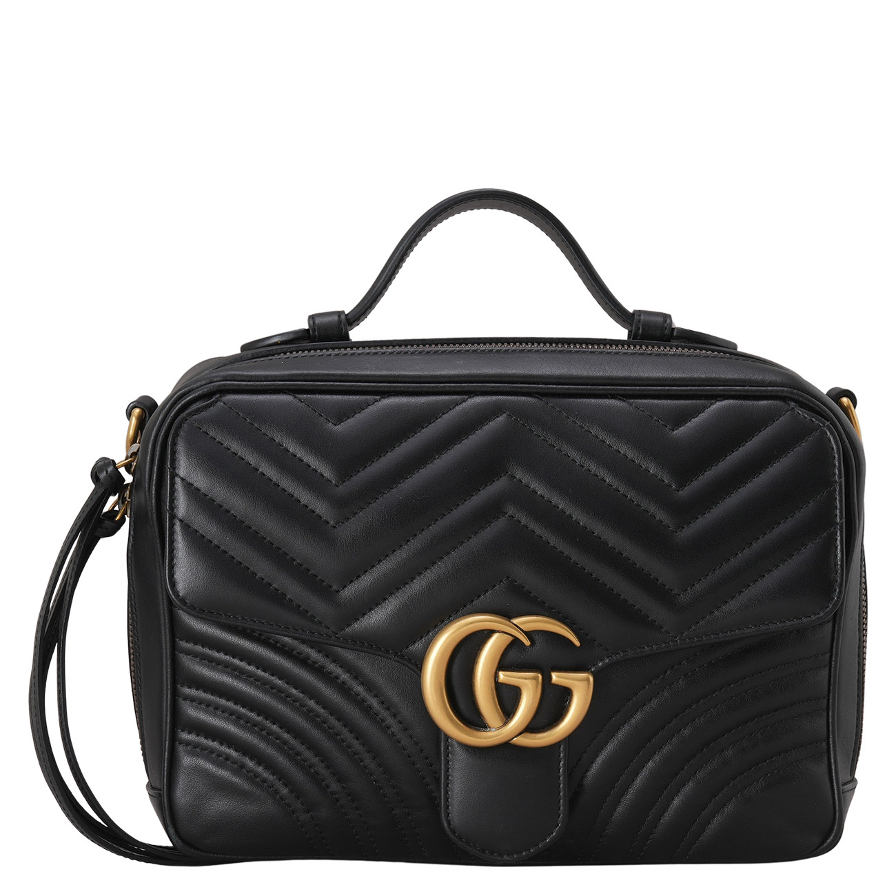 GUCCI(USED)구찌 498100 GG마몽 마틀라세 탑핸들 숄더백