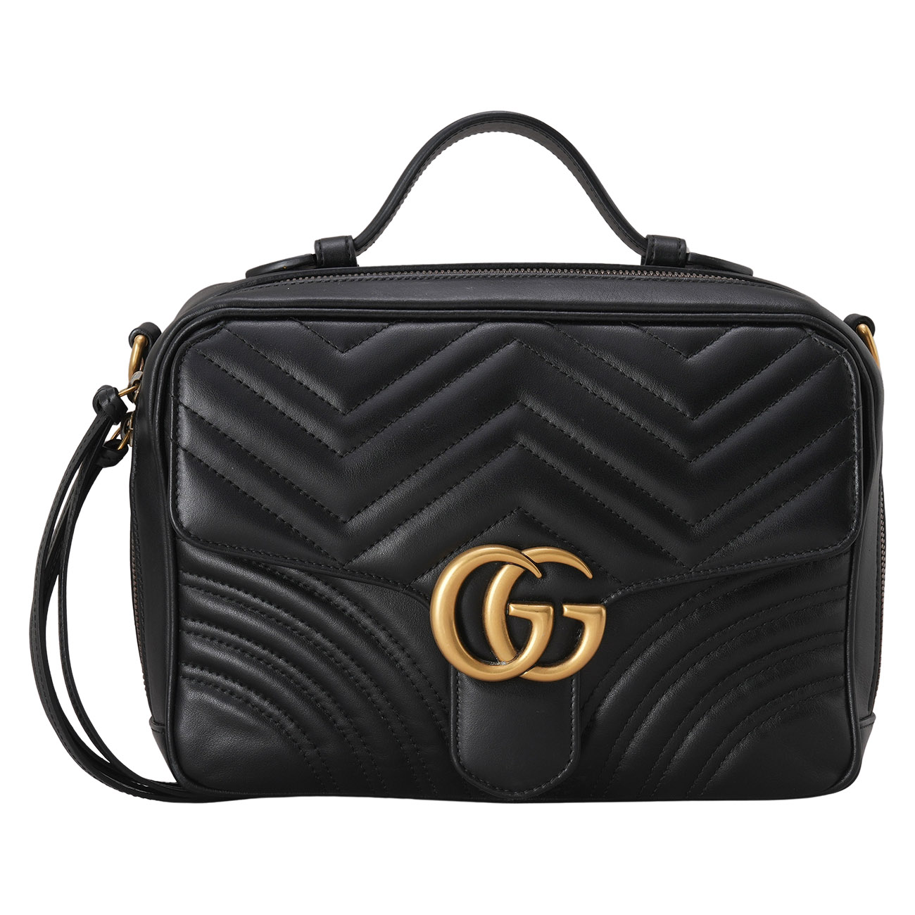 GUCCI(USED)구찌 498100 GG마몽 마틀라세 탑핸들 숄더백