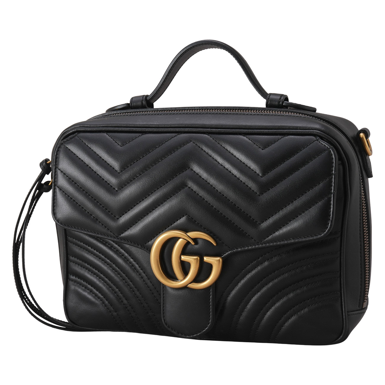 GUCCI(USED)구찌 498100 GG마몽 마틀라세 탑핸들 숄더백