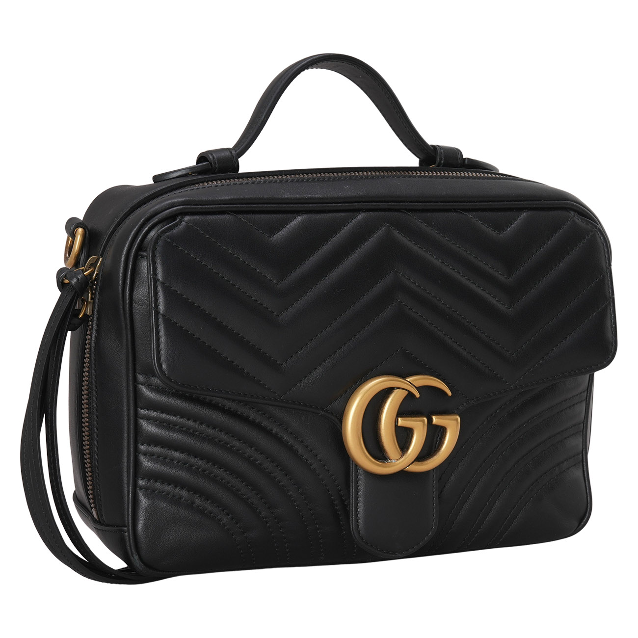 GUCCI(USED)구찌 498100 GG마몽 마틀라세 탑핸들 숄더백