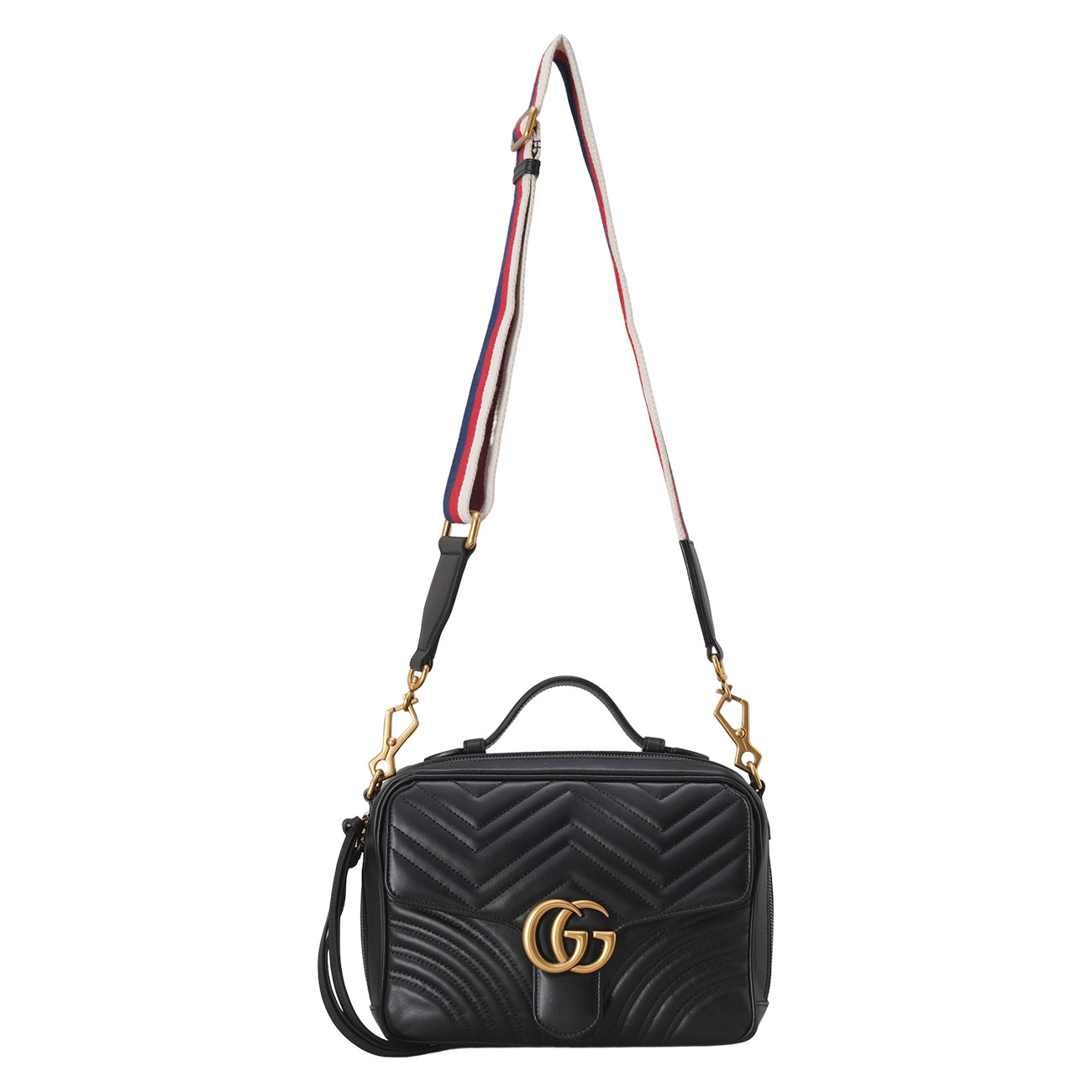 GUCCI(USED)구찌 498100 GG마몽 마틀라세 탑핸들 숄더백