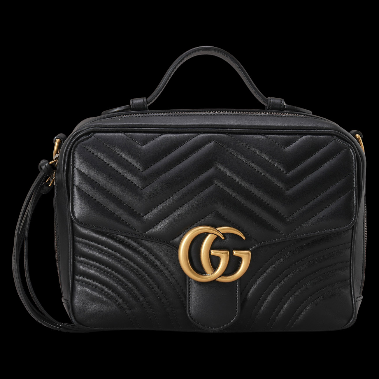 GUCCI(USED)구찌 498100 GG마몽 마틀라세 탑핸들 숄더백