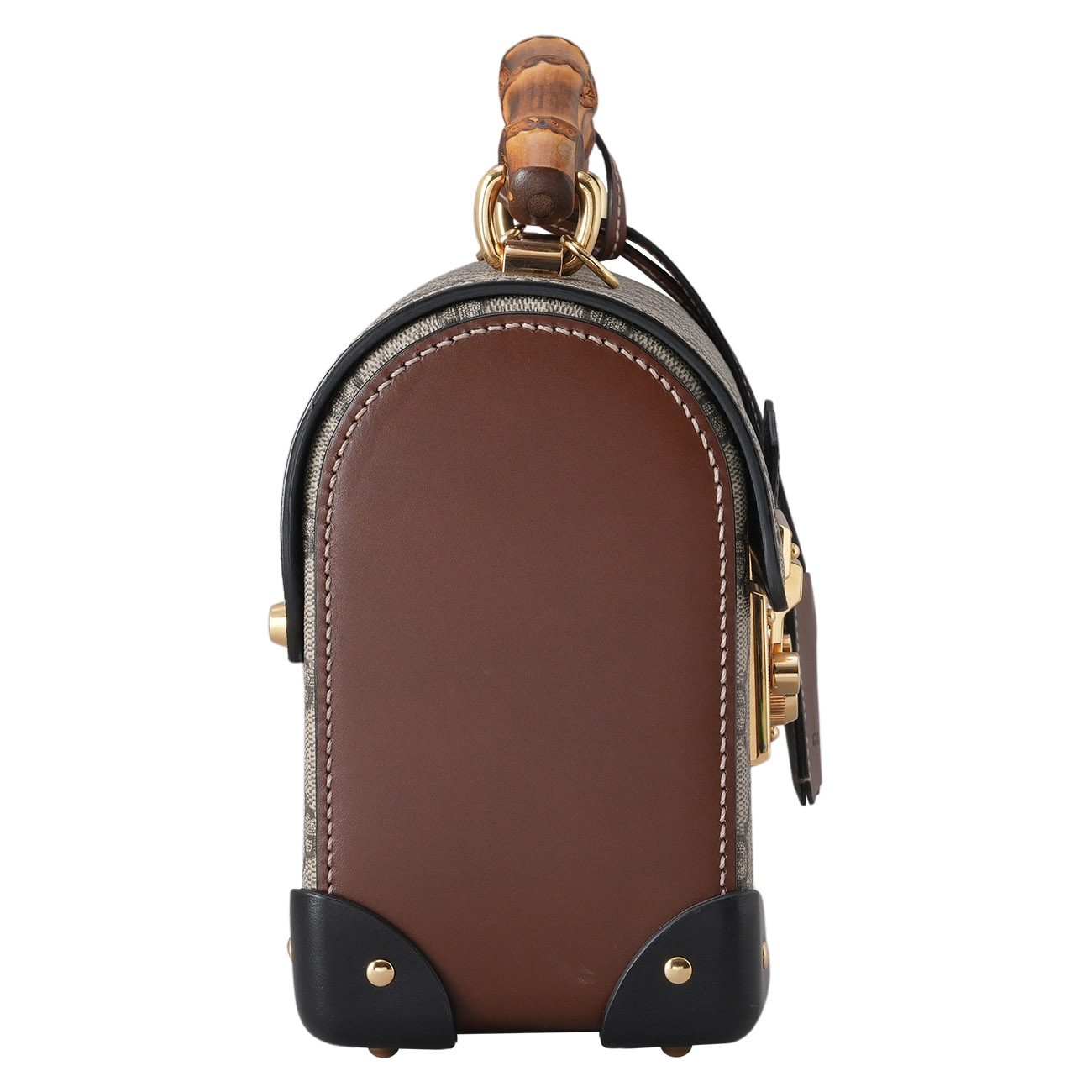 GUCCI(USED)구찌 603221 패드락 뱀부 탑핸들 숄더백