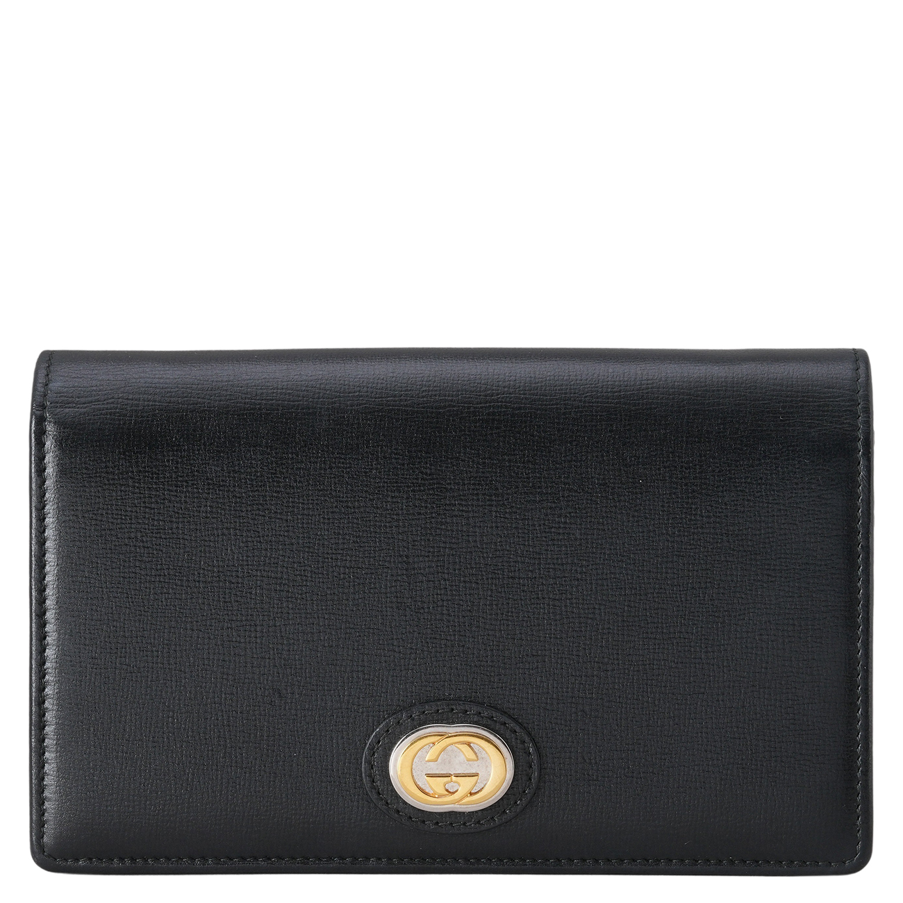 GUCCI(USED)구찌 598549 블랙 레더 CC 로고 체인 WOC