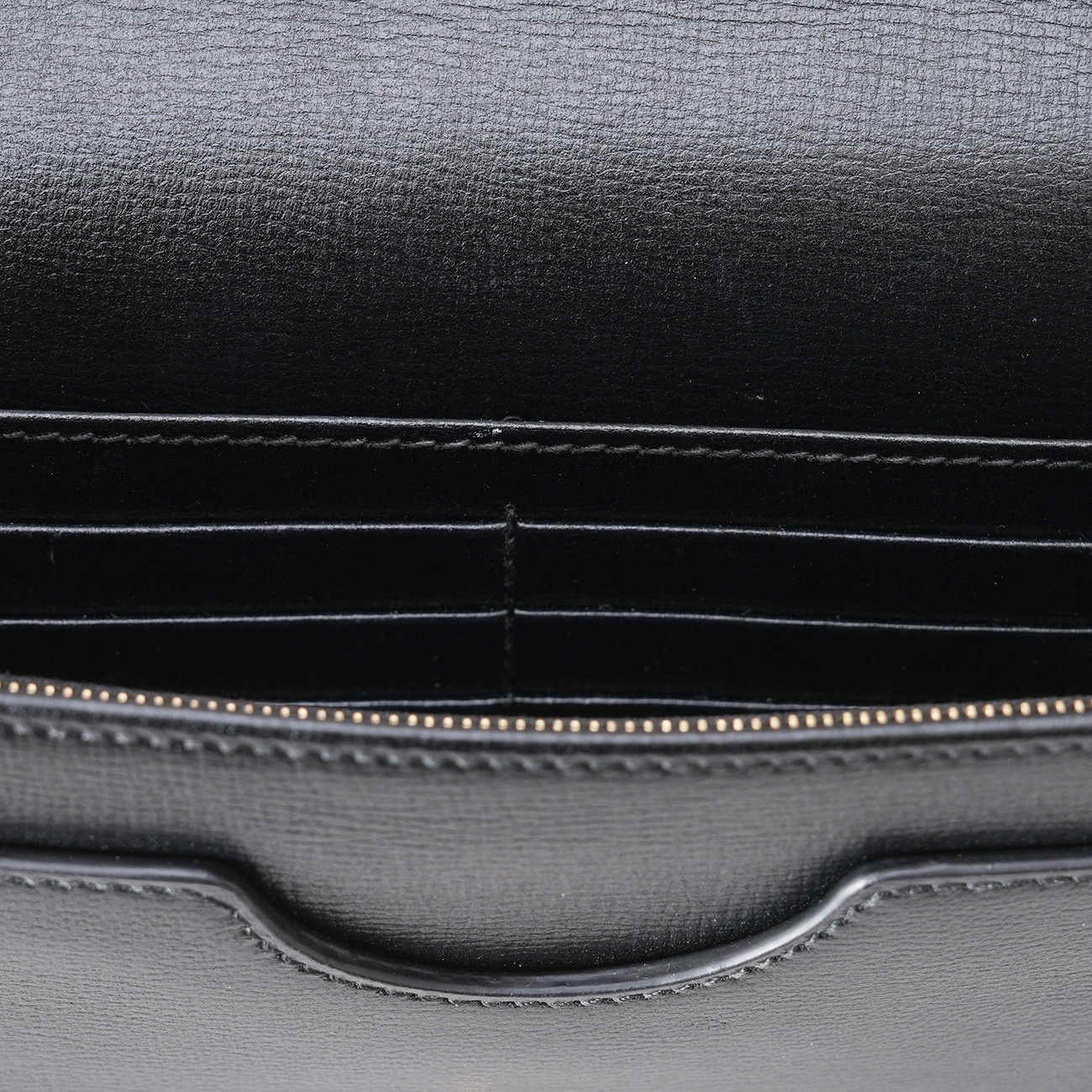GUCCI(USED)구찌 598549 블랙 레더 CC 로고 체인 WOC