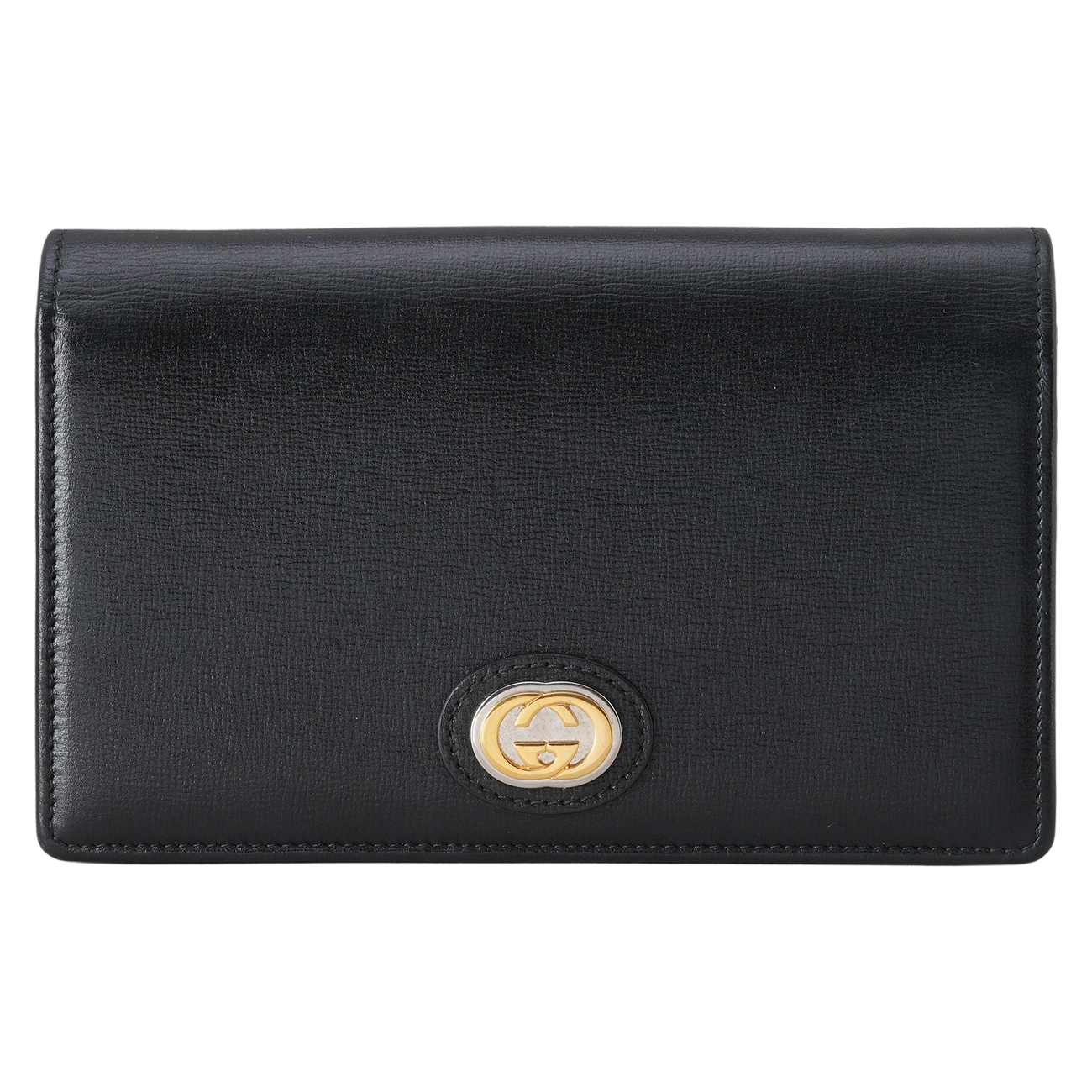 GUCCI(USED)구찌 598549 블랙 레더 CC 로고 체인 WOC