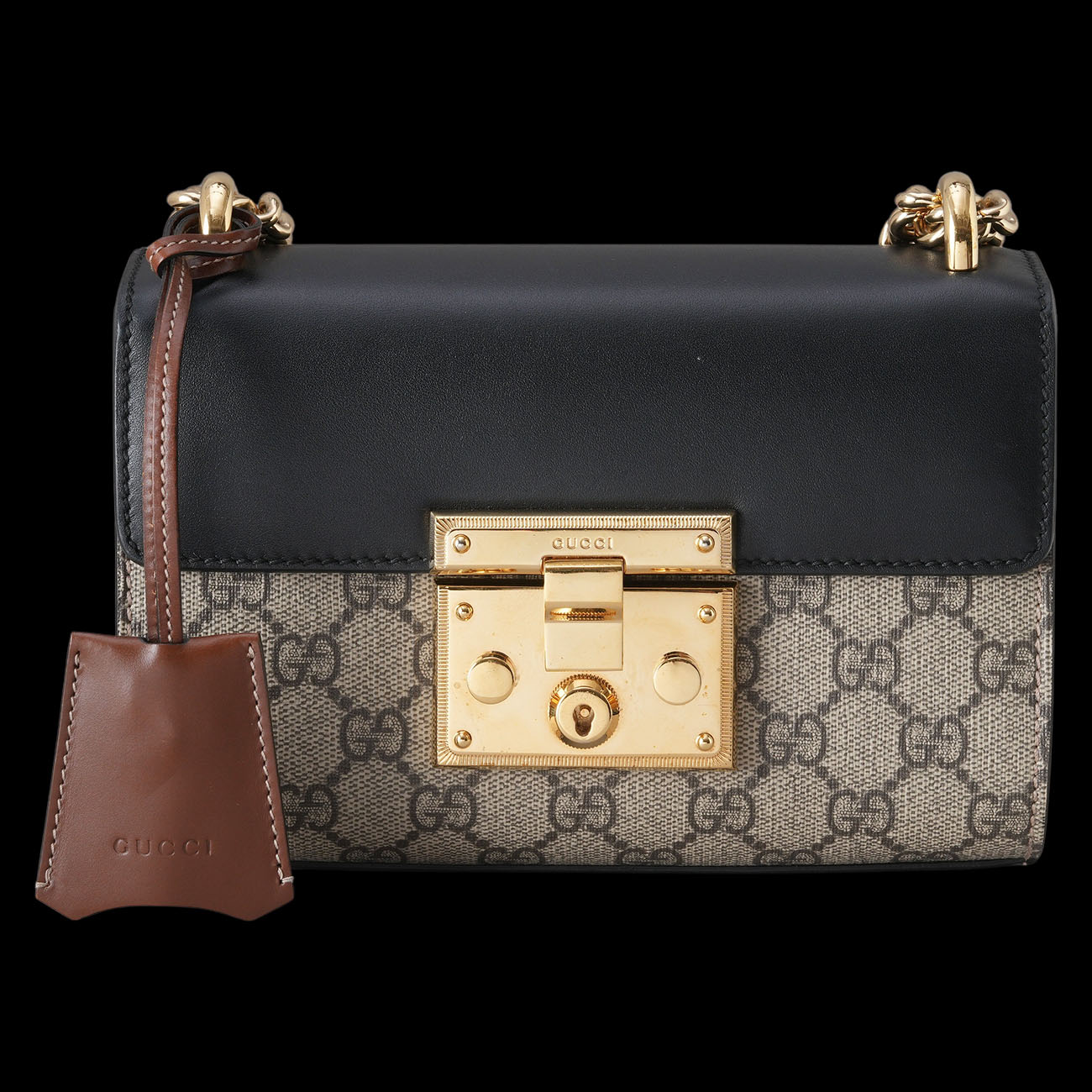 GUCCI(USED)구찌 409487 슈프림 패드락 숄더백