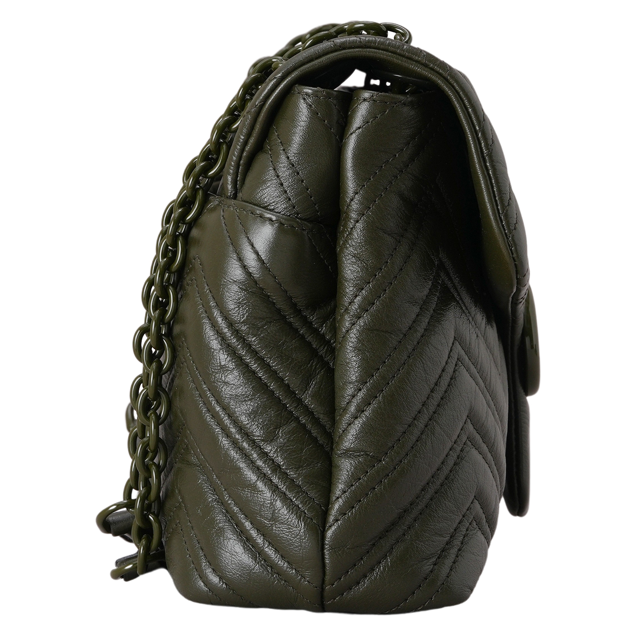 GUCCI(USED)구찌 850676 GG 마몽 쉐브론 미디엄 숄더백