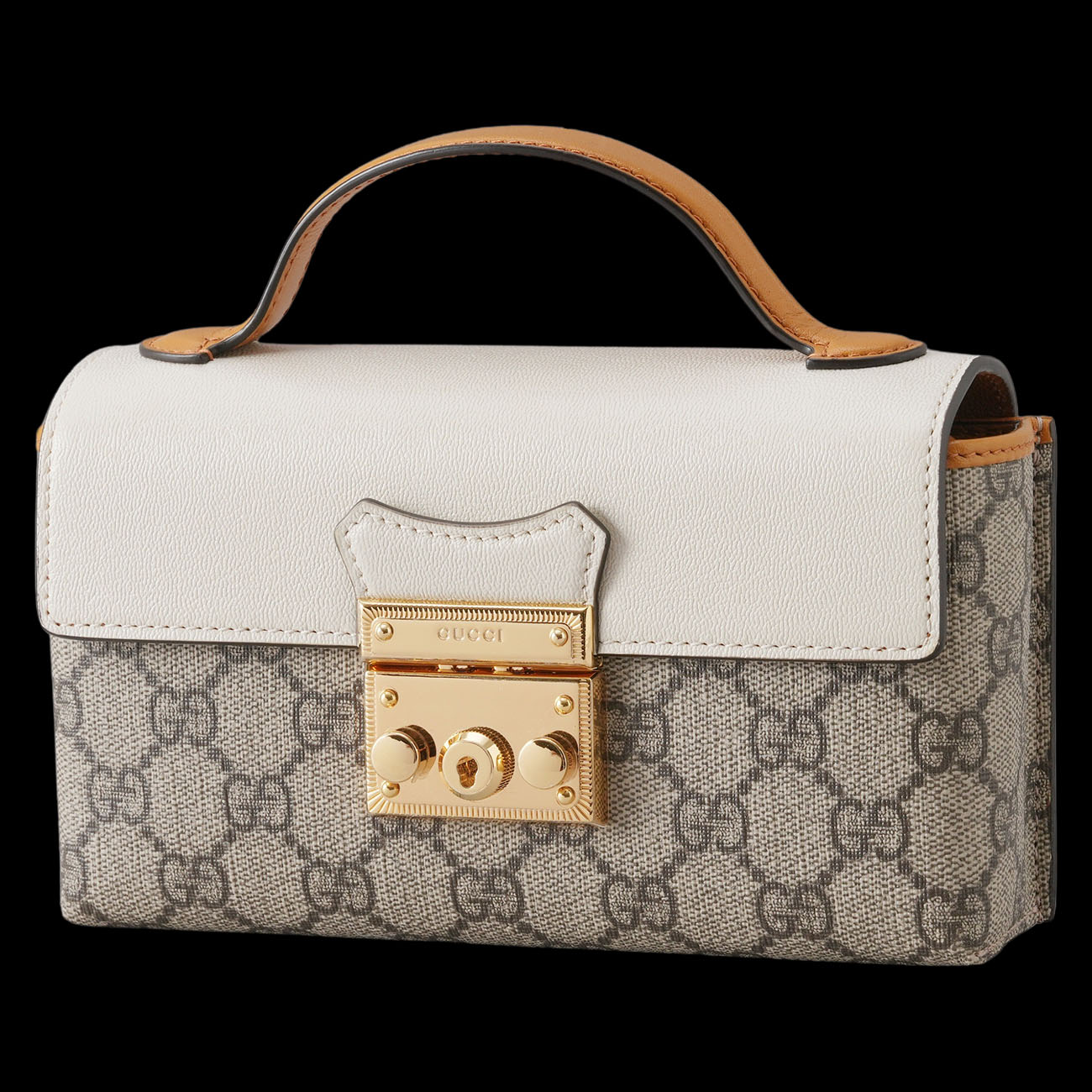 GUCCI(USED)구찌 652683 패드락 미니 탑핸들 크로스백