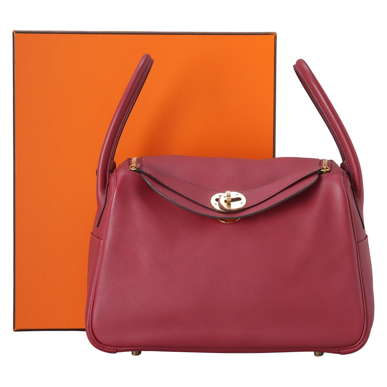 HERMES(USED)에르메스 린디 26 루즈그리나 금장