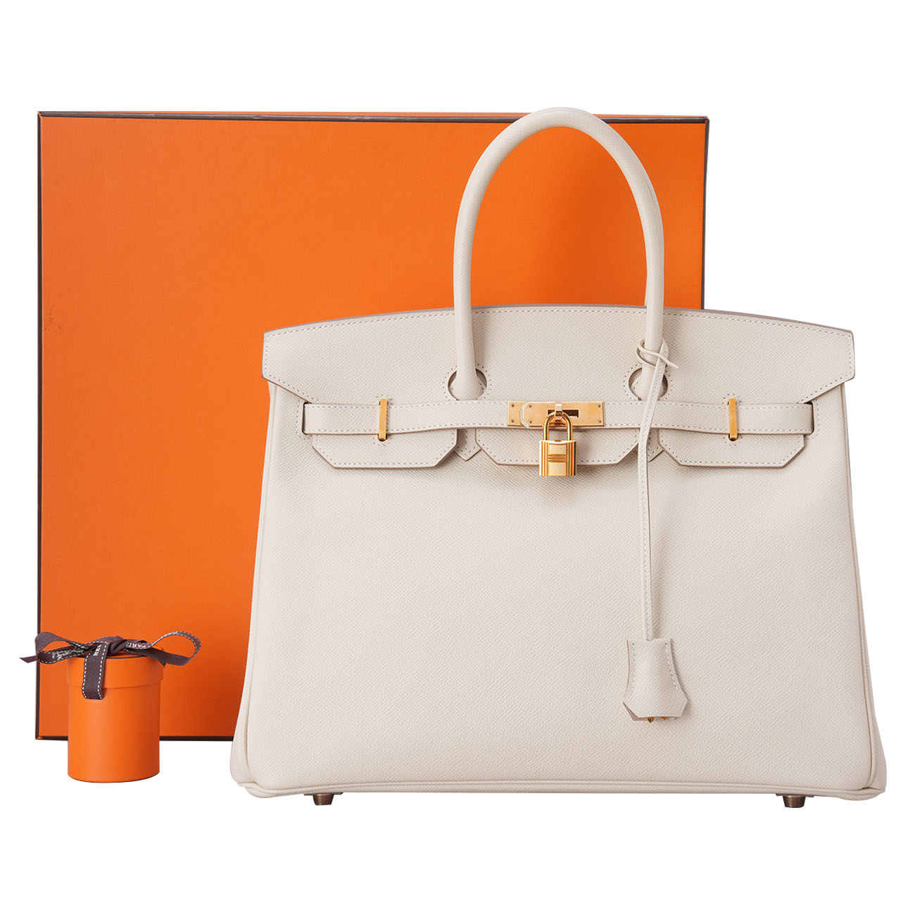 HERMES(USED)에르메스 벌킨35 끄레 금장 & 트윌리