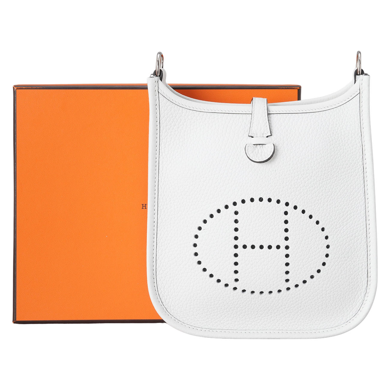 HERMES(USED)에르메스 에블린 미니 뉴화이트 은장